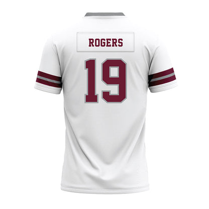 Texas A&M - NCAA Football : Bravion Rogers - White Premium Football Jersey-1