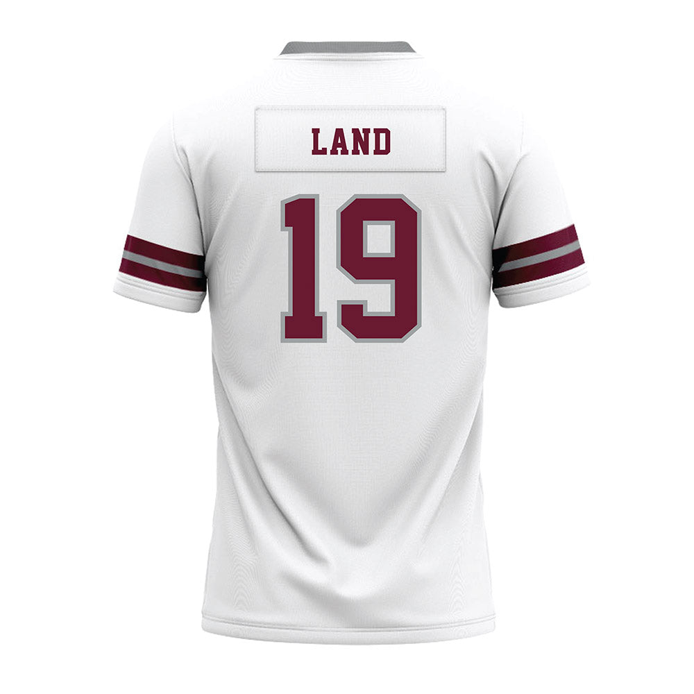 Texas A&M - NCAA Football : Paxton Land - White Premium Football Jersey-1
