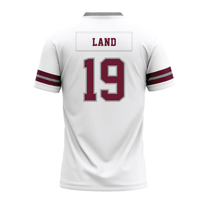Texas A&M - NCAA Football : Paxton Land - White Premium Football Jersey-1