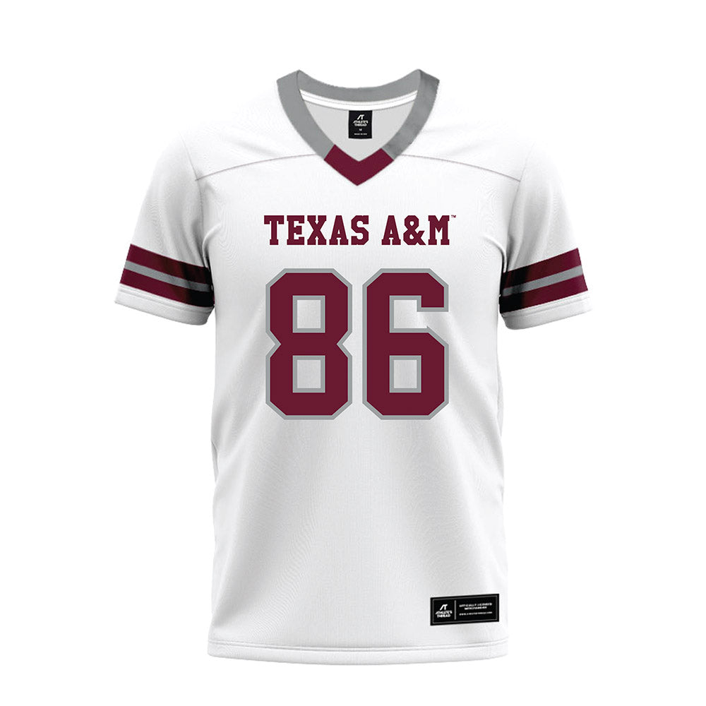 Texas A&M - NCAA Football : Evan Jacobson - White Premium Football Jersey-0