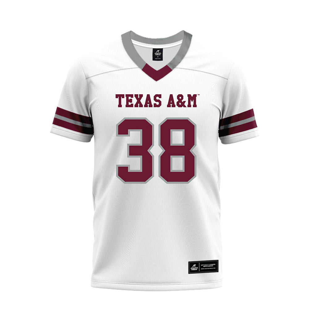 Texas A&M - NCAA Football : Jared White - White Premium Football Jersey-0