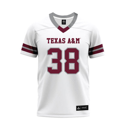 Texas A&M - NCAA Football : Jared White - White Premium Football Jersey-0