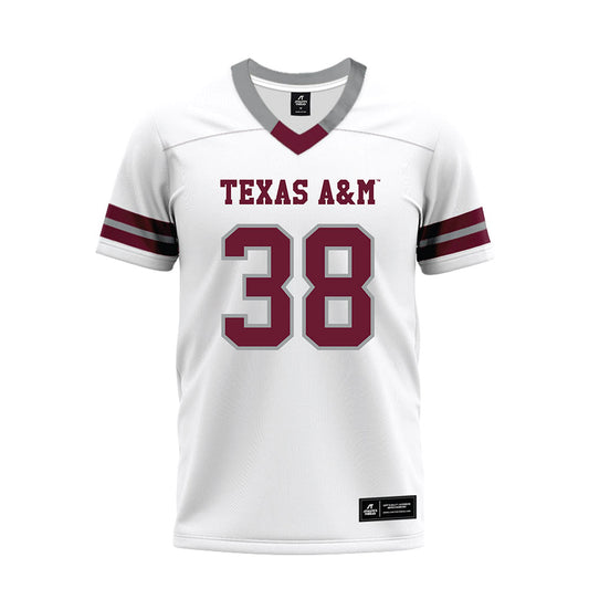 Texas A&M - NCAA Football : Jared White - White Premium Football Jersey-0