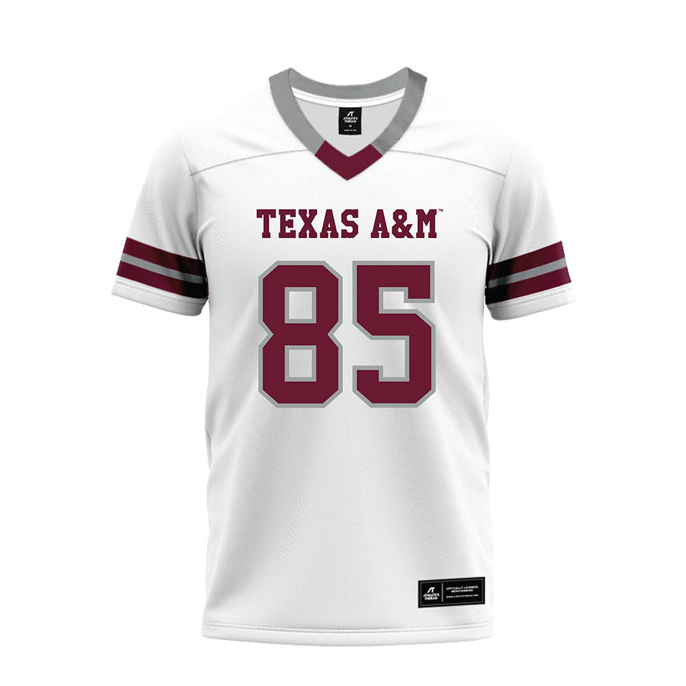 Texas A&M - NCAA Football : Chase Burton - White Premium Football Jersey-0