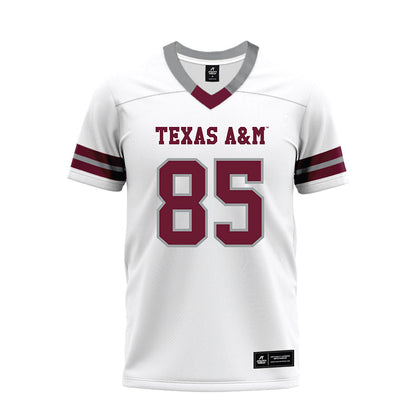 Texas A&M - NCAA Football : Chase Burton - White Premium Football Jersey-0