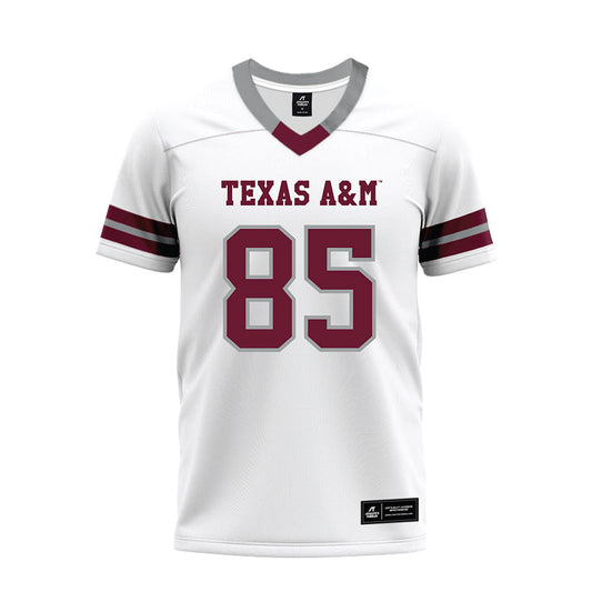 Texas A&M - NCAA Football : Chase Burton - White Premium Football Jersey-0