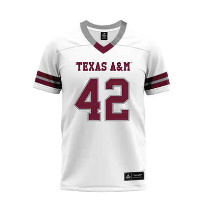 Texas A&M - NCAA Football : Kendall Jackson - White Premium Football Jersey-0
