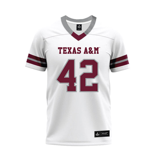 Texas A&M - NCAA Football : Kendall Jackson - White Premium Football Jersey-0