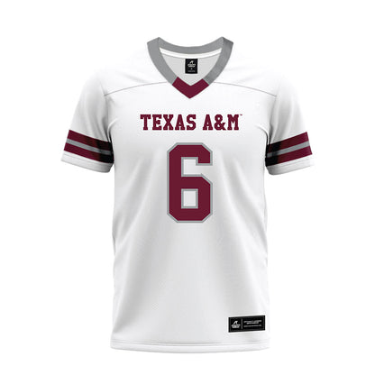 Texas A&M - NCAA Football : Terry Bussey - White Premium Football Jersey-0