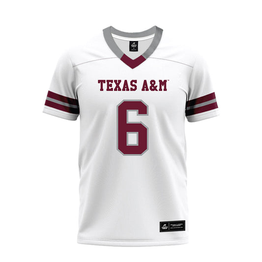 Texas A&M - NCAA Football : Terry Bussey - White Premium Football Jersey-0