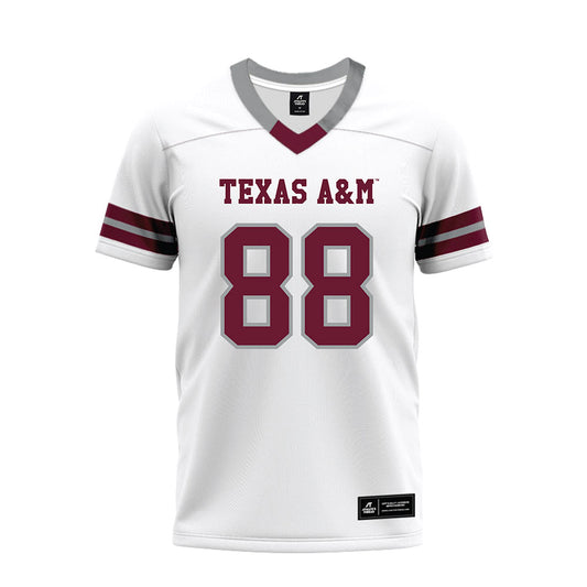 Texas A&M - NCAA Football : Micah Riley - White Premium Football Jersey-0