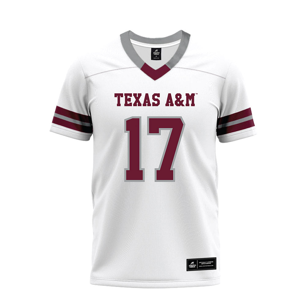 Texas A&M - NCAA Football : Ryan Henderson - White Premium Football Jersey-0