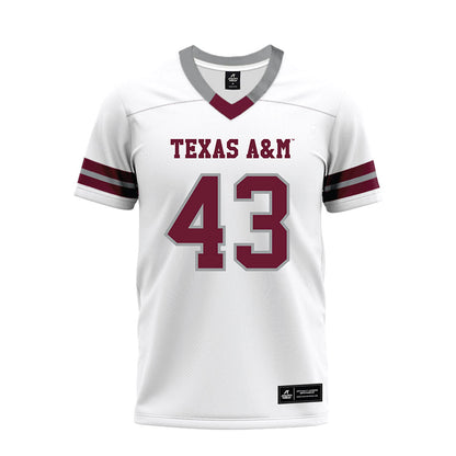 Texas A&M - NCAA Football : Carter Braugh - White Premium Football Jersey-0
