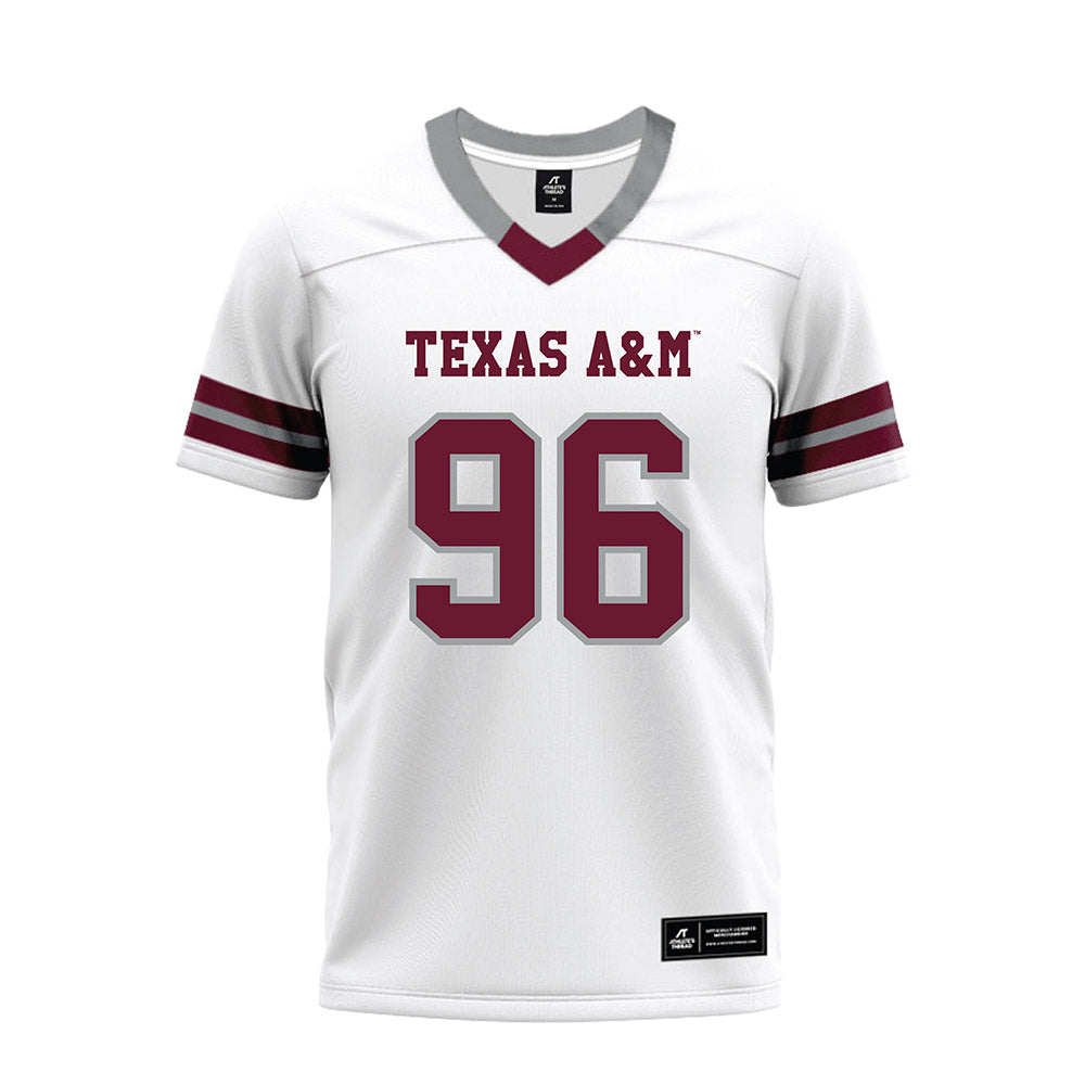 Texas A&M - NCAA Football : Waylon Peters - White Premium Football Jersey-0