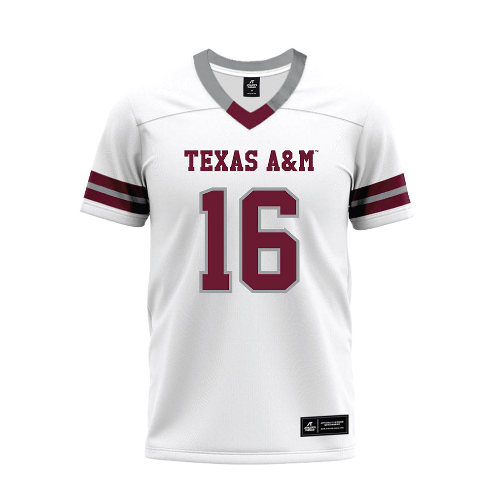 Texas A&M - NCAA Football : Bryce Perry-Wright - White Premium Football Jersey-0