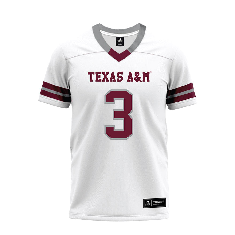 Texas A&M - NCAA Football : Aaron Gregory - White Premium Football Jersey-0