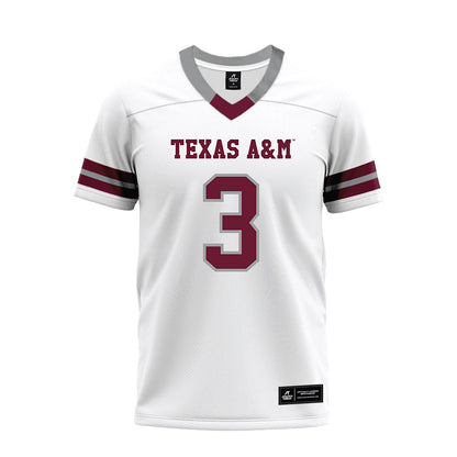 Texas A&M - NCAA Football : Aaron Gregory - White Premium Football Jersey-0