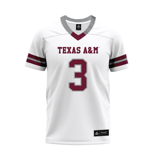 Texas A&M - NCAA Football : Aaron Gregory - White Premium Football Jersey-0