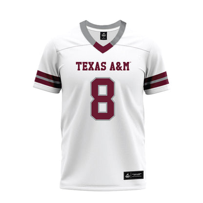 Texas A&M - NCAA Football : Ashton Bethel-Roman - White Premium Football Jersey-0