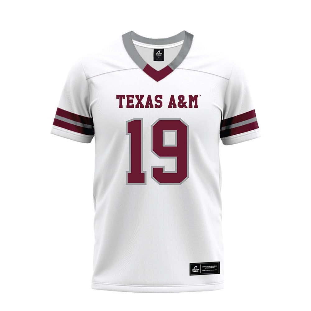 Texas A&M - NCAA Football : Bravion Rogers - White Premium Football Jersey-0