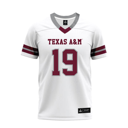 Texas A&M - NCAA Football : Bravion Rogers - White Premium Football Jersey-0