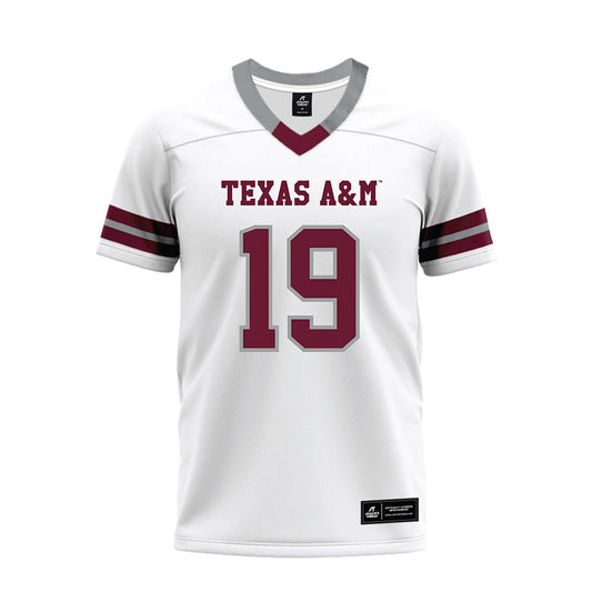 Texas A&M - NCAA Football : Bravion Rogers - White Premium Football Jersey-0