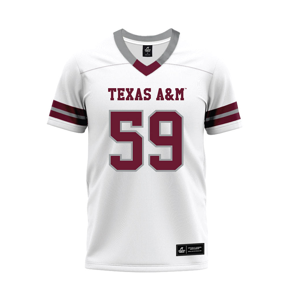 Texas A&M - NCAA Football : Chace Sims - White Premium Football Jersey-0