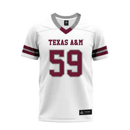 Texas A&M - NCAA Football : Chace Sims - White Premium Football Jersey-0