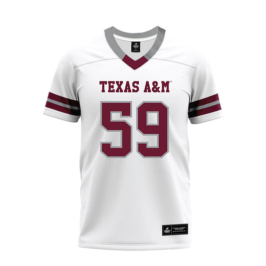 Texas A&M - NCAA Football : Chace Sims - White Premium Football Jersey-0