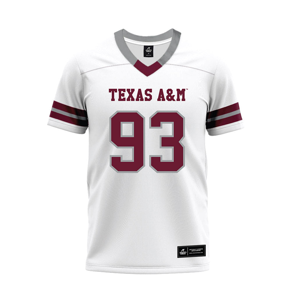 Texas A&M - NCAA Football : Nathan Mabon - White Premium Football Jersey-0