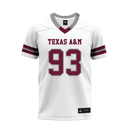 Texas A&M - NCAA Football : Nathan Mabon - White Premium Football Jersey-0