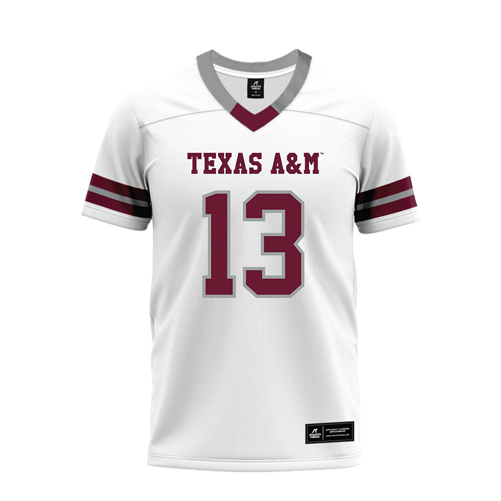 Texas A&M - NCAA Football : Myles Davis - White Premium Football Jersey-0