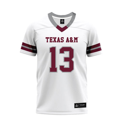Texas A&M - NCAA Football : Myles Davis - White Premium Football Jersey-0