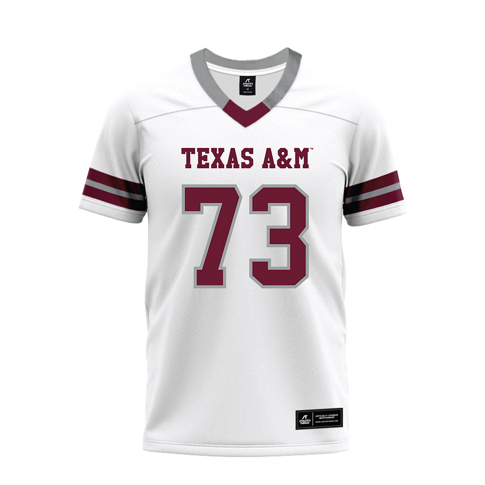 Texas A&M - NCAA Football : Ashton Funk - White Premium Football Jersey-0