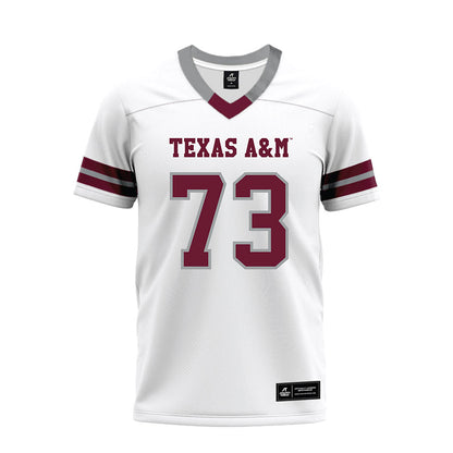 Texas A&M - NCAA Football : Ashton Funk - White Premium Football Jersey-0