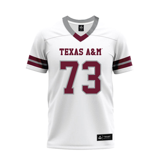 Texas A&M - NCAA Football : Ashton Funk - White Premium Football Jersey-0
