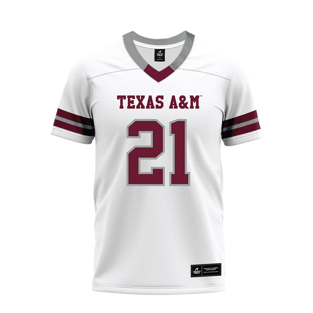 Texas A&M - NCAA Football : Raymir Coney - White Premium Football Jersey-0