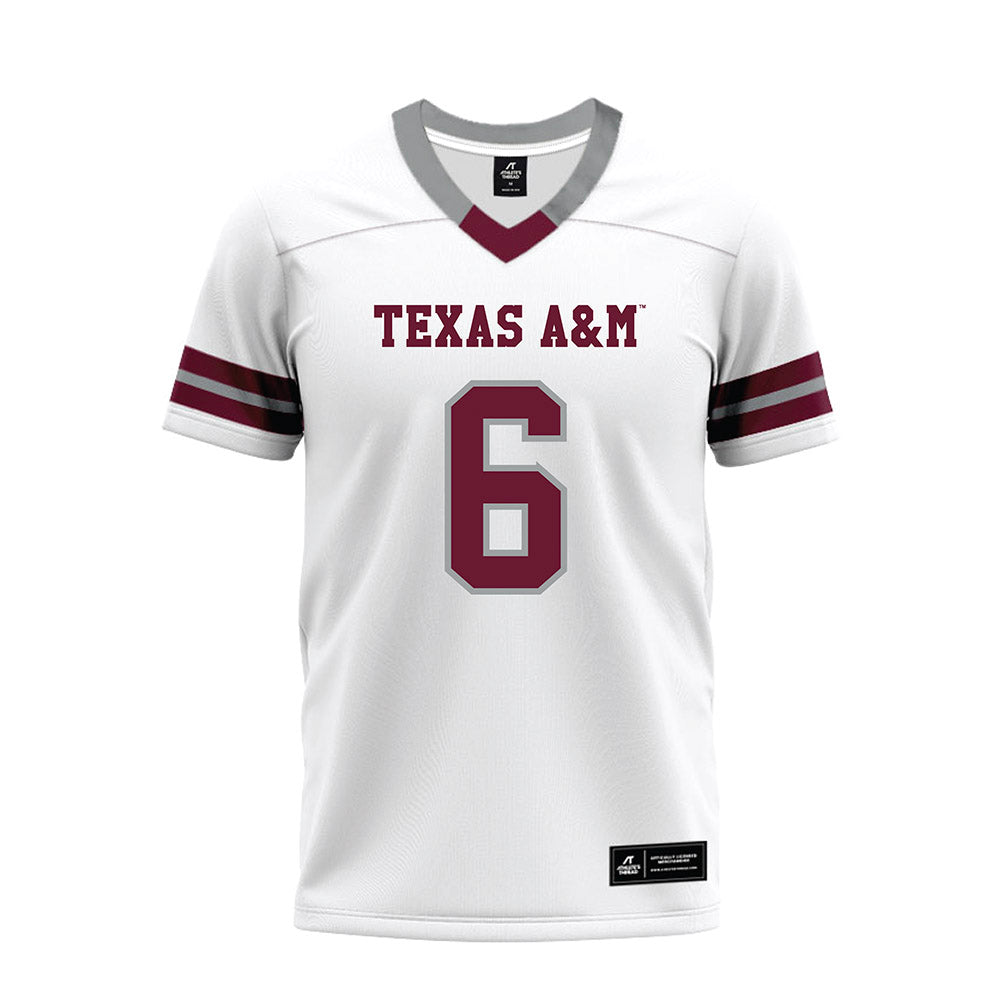 Texas A&M - NCAA Football : Terry Bussey - White Premium Football Jersey-0