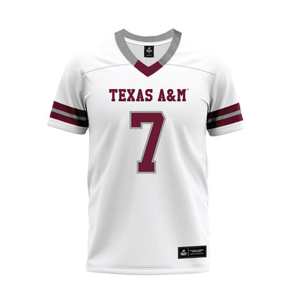 Texas A&M - NCAA Football : Dalton Brooks - White Premium Football Jersey-0