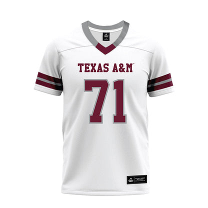 Texas A&M - NCAA Football : Tyree Adams - White Premium Football Jersey-0