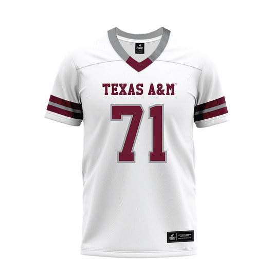 Texas A&M - NCAA Football : Tyree Adams - White Premium Football Jersey-0