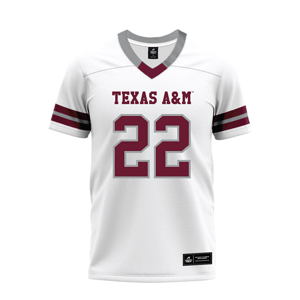 Texas A&M - NCAA Football : Rashad "Tom Tom" Johnson Jr - White Premium Football Jersey-0