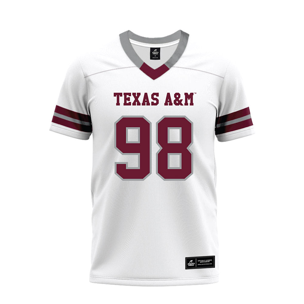 Texas A&M - NCAA Football : Jesse Chukwu - White Premium Football Jersey-0