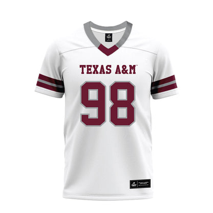 Texas A&M - NCAA Football : Jesse Chukwu - White Premium Football Jersey-0
