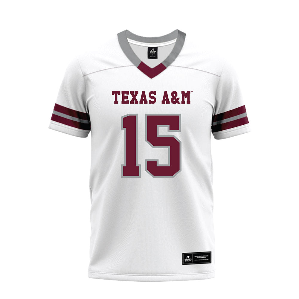 Texas A&M - NCAA Football : Sam M'Pemba - White Premium Football Jersey-0