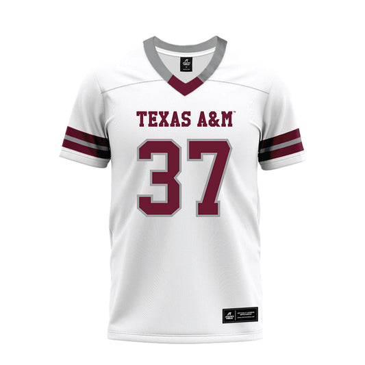 Texas A&M - NCAA Football : Tyler White - White Premium Football Jersey-0