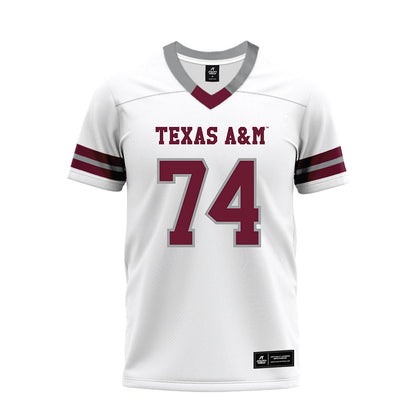 Texas A&M - NCAA Football : Zaden Krempin - White Premium Football Jersey-0