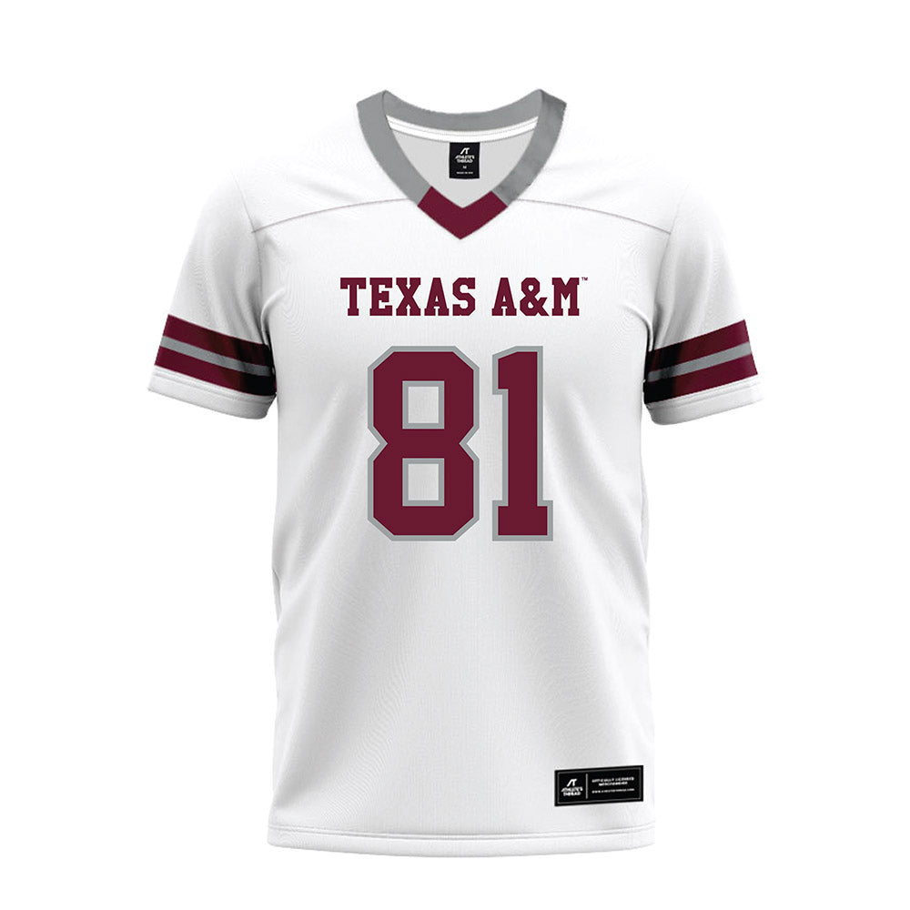 Texas A&M - NCAA Football : Luke Braden - White Premium Football Jersey-0