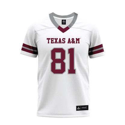 Texas A&M - NCAA Football : Luke Braden - White Premium Football Jersey-0