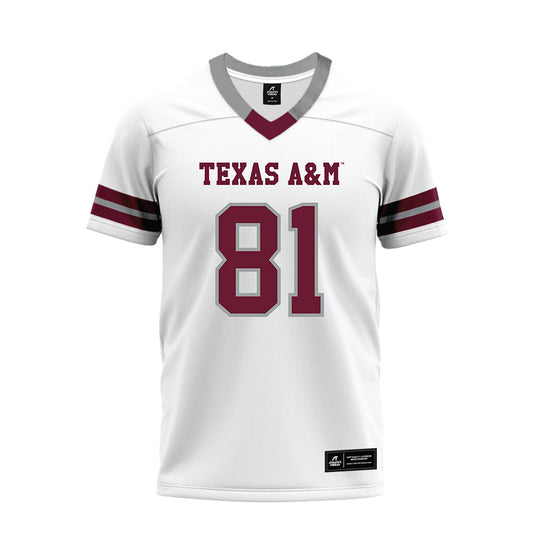 Texas A&M - NCAA Football : Jayden Warren - White Premium Football Jersey-0
